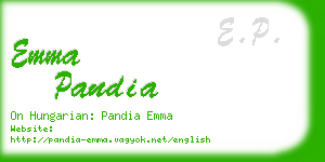 emma pandia business card